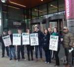 BBC STRIKE AT MEDIACITYUK SALFORD
